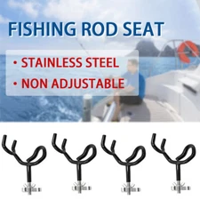 4X Newly Sure Grip Steel 20 Degree Angle Rod Holder for Fishing Boat Rod Holder