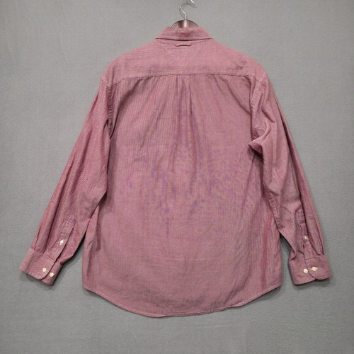 Tommy Hilfiger Men's Red Long Sleeve Button Up Shirt Size Large - Picture 5 of 6