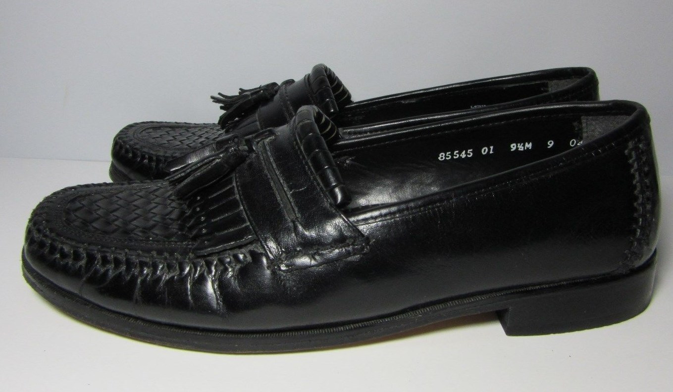 SAOLA Mocassini da uomo Nunn Bush in pelle intrecciata con nappa Oxford suola in pelle taglia 9 5 M