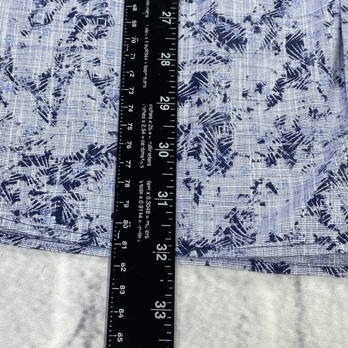 Marcello Mens Button Up Long Sleeve Shirt Size 3XL Purple Geometric Flip Cuff - Picture 9 of 16