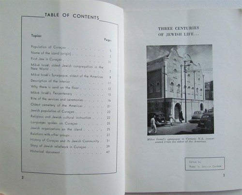 OLDEST SYNAGOGUE in NEW WORLD JEWISH LIFE in CURACAO VINTAGE ILLUSTRATED BOOKLET - Picture 2 of 6