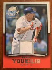 Kevin YOUKILIS🔥2008 UD Timeline Game Used Jersey Relic #TM-KY Red Sox