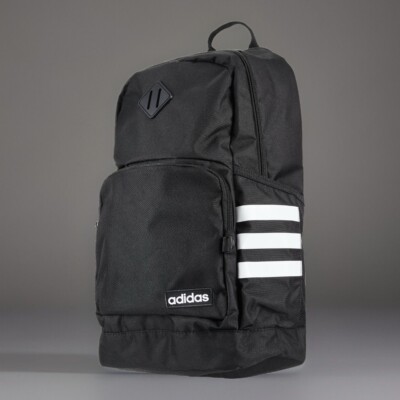 Adidas Classics 3S 4 Backpack - Black With White Stripes **NEW**