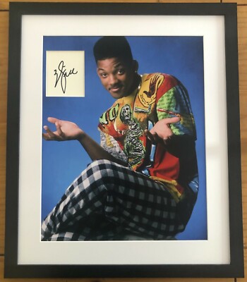 Will Smith (Fresh Prince) **HAND SIGNED** 24x20 gerahmtes Display ~ HANDSIGNIERT