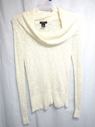 Deb Sweater Sz XL Cream Color Cowl Neck 
