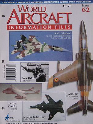 World Aircraft Information Files Issue 62 De Havilland Vampire cutaway & poster