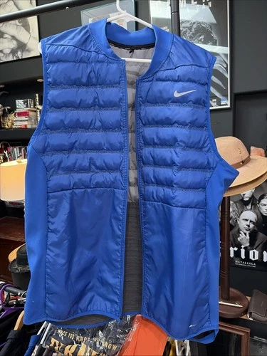 Nike Jacket Mens 2XL Vest Golf Aeroloft Puffer Swoosh Logo Full Zip Vented - product listing photo