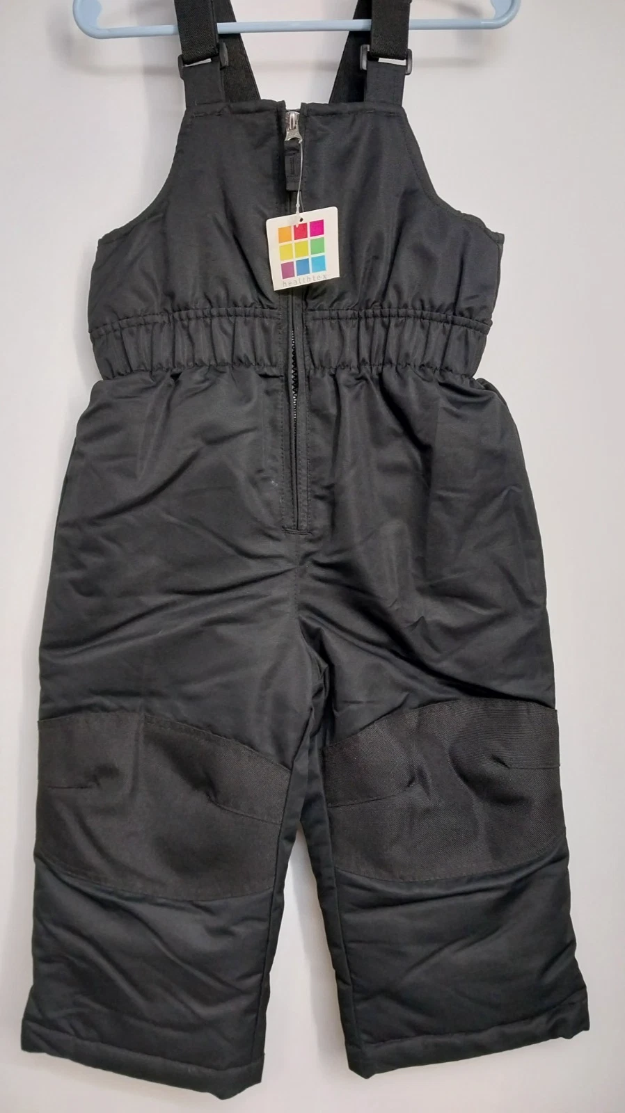 Snow Pants Healthtex Size 2T Toddler Bib -Black-Adjustable Bib-Elastic Waistband