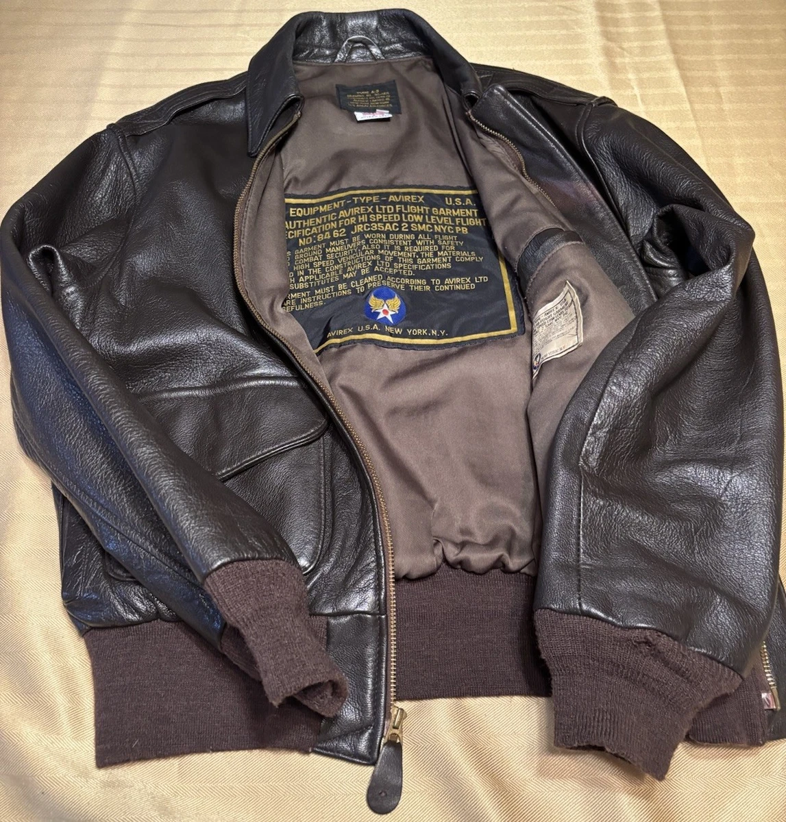 ⭐︎ヴィンテージ⭐︎AVIREX A-2 フライトジャケットUS sizeS Avirex A2 Flight Jacket In Men'S Coats & Jackets for sale - eBay