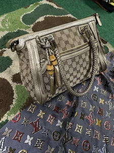 Sac à main Gucci GG monogramme toile marron cuir occasion