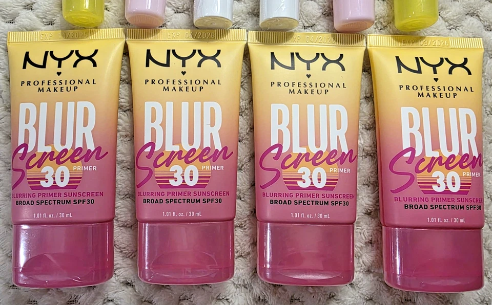 NYX HUGE NEW Primer LOT Blur Screen SPF 30 Plump Right Back Plumping Serum - Image 2 of 4
