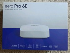 BRAND NEW Sealed Eero Pro 6E Tri-Band AX5400 Wi-Fi 6E Mesh Router - White