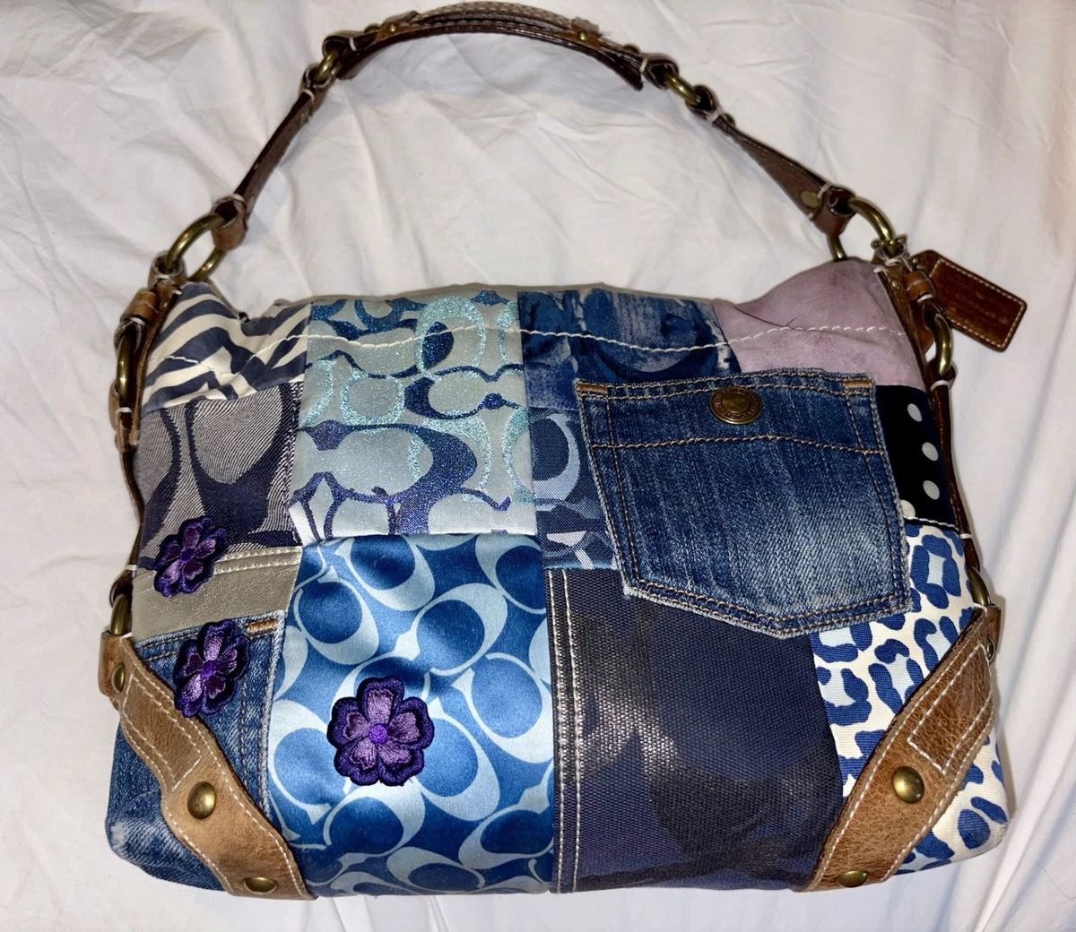 バッグ Coach Patchwork Denim Accessory Pouch Coach | Bags | Coach Patchwork Denim Flower Print Accessory Pouch