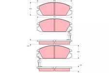 Bremsbeläge vorne TRW GDB925 HONDA CRX 1.6 i 16V (ED9)