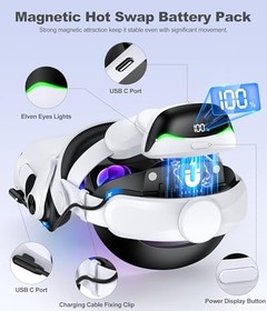 Kawaye VR Head Strap Meta Quest 3S 3 2 Hot Swap Battery 6700mAh Dual