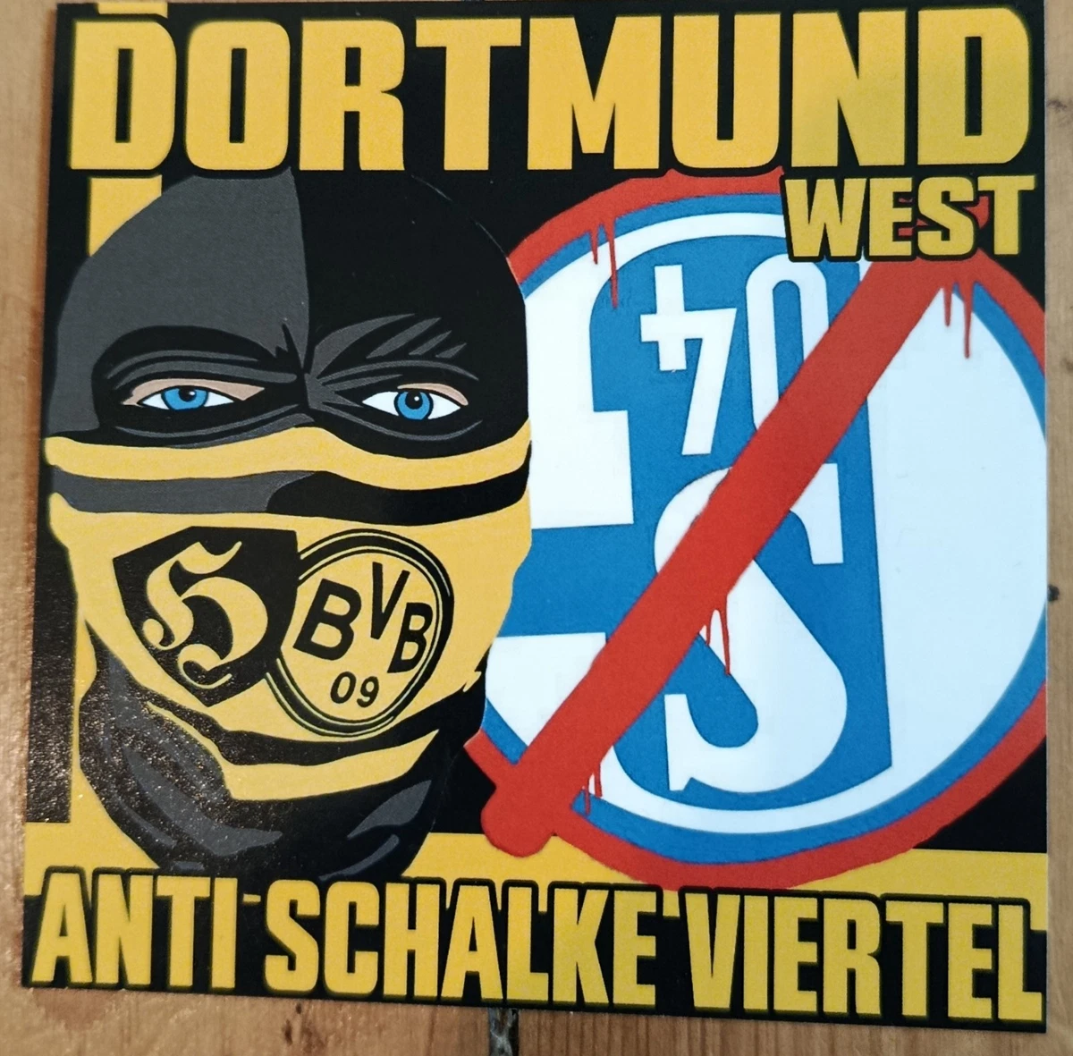Borussia Dortmund Sticker - mirror foil - 8 cm sticker logo BVB 09