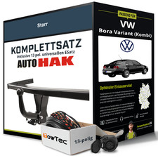 Für VW Bora Variant (Kombi) Typ 1J6 Anhängerkupplung starr +eSatz 13pol uni 99-