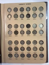 Barber Dime Complete Set With PCGS 1895-O 