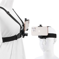 Mobile Phone Chest Strap Mount Head Strap Holder Kit for POV/VLOG,Cell Phone ...