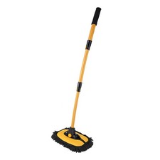 Telescopic Car Wash Brush Non-Scratch Chenille Car Wash Mop 15&deg; Curved Rod