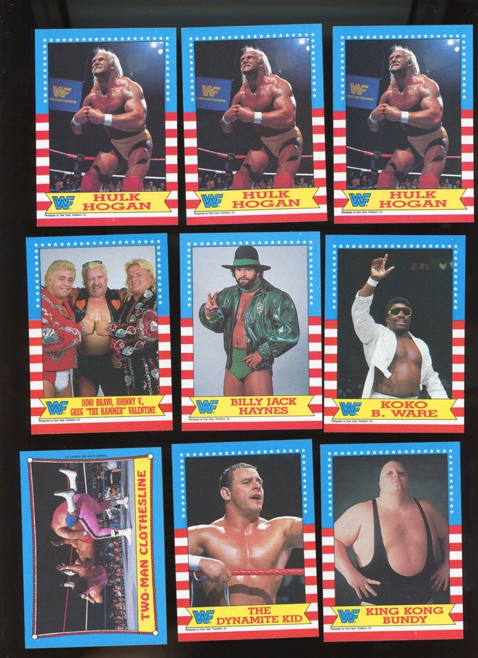 1987 Topps WWF Wrestling Misc. Stickers (13) and Cards (37) + Wrapper Hulk Hogan - Image 2 of 4