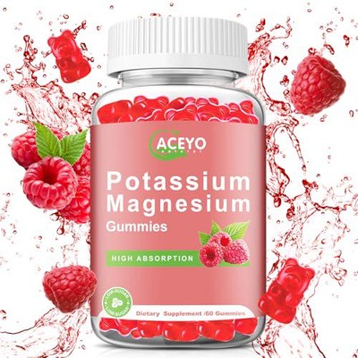 Potassium Magnesium Gummies for Adult Kids High Absorption Leg Cramps and Muscle