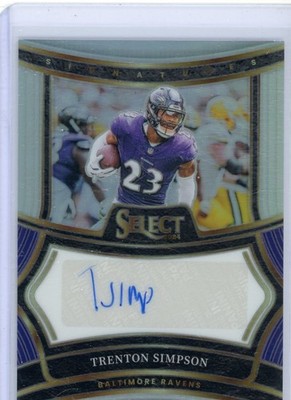2024 Panini Select Signatures Trenton Simpson #SP-TSN Silver Prizm /399 Auto
