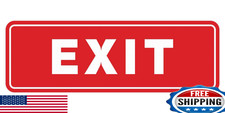 All Quality Standard Exit Wall/Door Sign Red 5-Pack Durable Plastic Easy Install