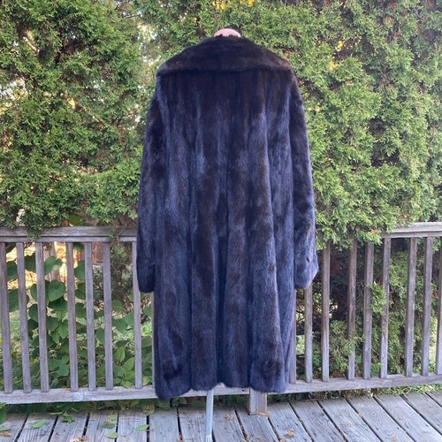 Vintage Mink fur Long Coat fits Women's size L - Picture 3 of 13