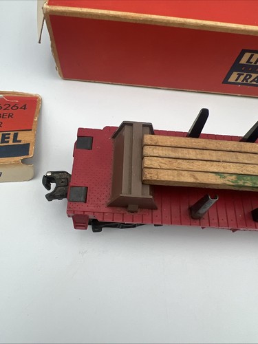 LIONEL RARE 6264 LUMBER CAR WITH ORIGINAL BOX O GAUGE POSTWAR 6511-2 - Picture 10 of 24
