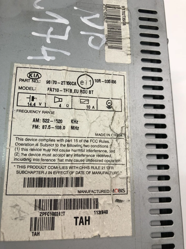 KIA OPTIMA Musik-Player ohne GPS 96170-2T350CA 2017 26440709 [NO CODE] - Bild 4 von 4