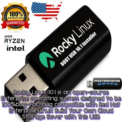 Rocky Linux 10.1 USB Installer Flash Drive   Enterprise-Ready, RHEL-Compatible