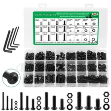 860PCS Metric Screw Assortment Kit, M2 M3 M4 M5 Machine Screws with Lock  Fl..