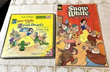 Disney Snow White The Seven Dwarfs 1949 TWO 45 RPM Record Set PLUS Comic Book