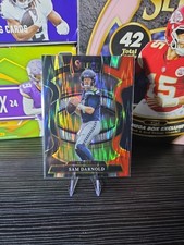 2025 Panini Select - Concourse Sam Darnold #13 Black & Red Shock Prizm