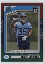 2024 Donruss Rated Rookie Optic Preview Red & Green Prizm Dillon Johnson 1me8