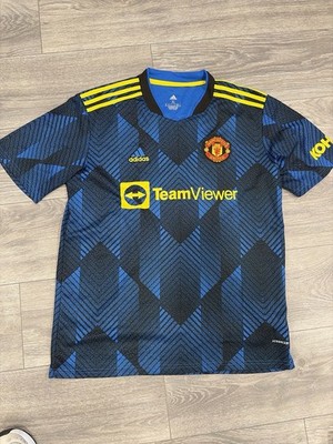 adidas Manchester United Gabriel #5 XL Blue Black Yellow Soccer Jersey