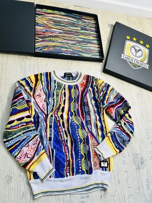 Carlo Colucci Strickpullover Knitwear Coogi Style Designer Pullover