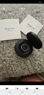 RingConn Smart Ring Moonlit Silver, Size 10 (Gen 1), with Charger