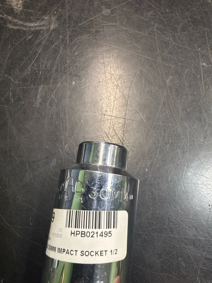 Mac Tools 30MM Impact Socket 1/2” Drive - 6-PT (HPB021495) - Image 2 of 4