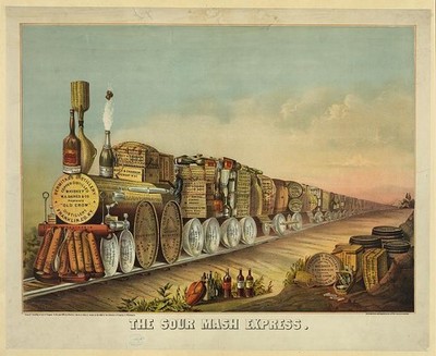 Photo:Sour Mash Express Whiskey Train Poster 1877