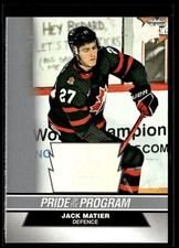 2023-24 Upper Deck Team Canada Juniors Pride Of The Program Jack Matier Canada