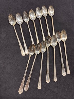 Wm A Rogers AA Oneida Ltd Iced Tea Spoons Set of 13 Silverplate Vintage
