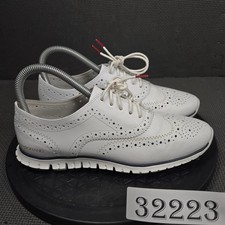 Cole Haan Zerogrand Wingtip Oxford Shoes Womens Size 7B White Leather