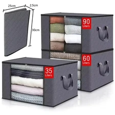 1/3pc Large Capacity Clothes Storage Bag Foldable Blanket Storage Bags Storage C