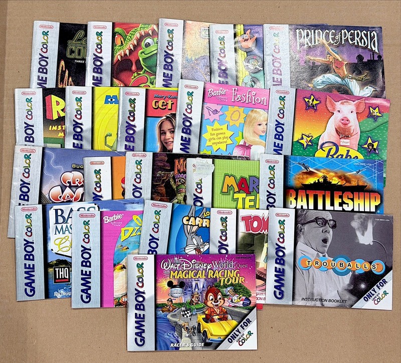 Nintendo Game Boy GBC GBA Manual Lot Zelda Kirby Advance Wars 2 40+ Manuals