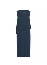 ZARA STRAPLESS DRESS Dark navy | 1131/808/422