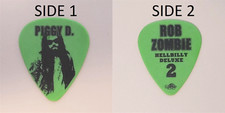 Rob Zombie Piggy D 2010 Hellbilly Deluxe 2 Guitar Pick Green Black Portrait