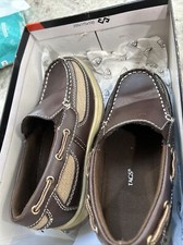 Boys Youth Dark Brown Slip-On Loafers by Deerstags - Size 1
