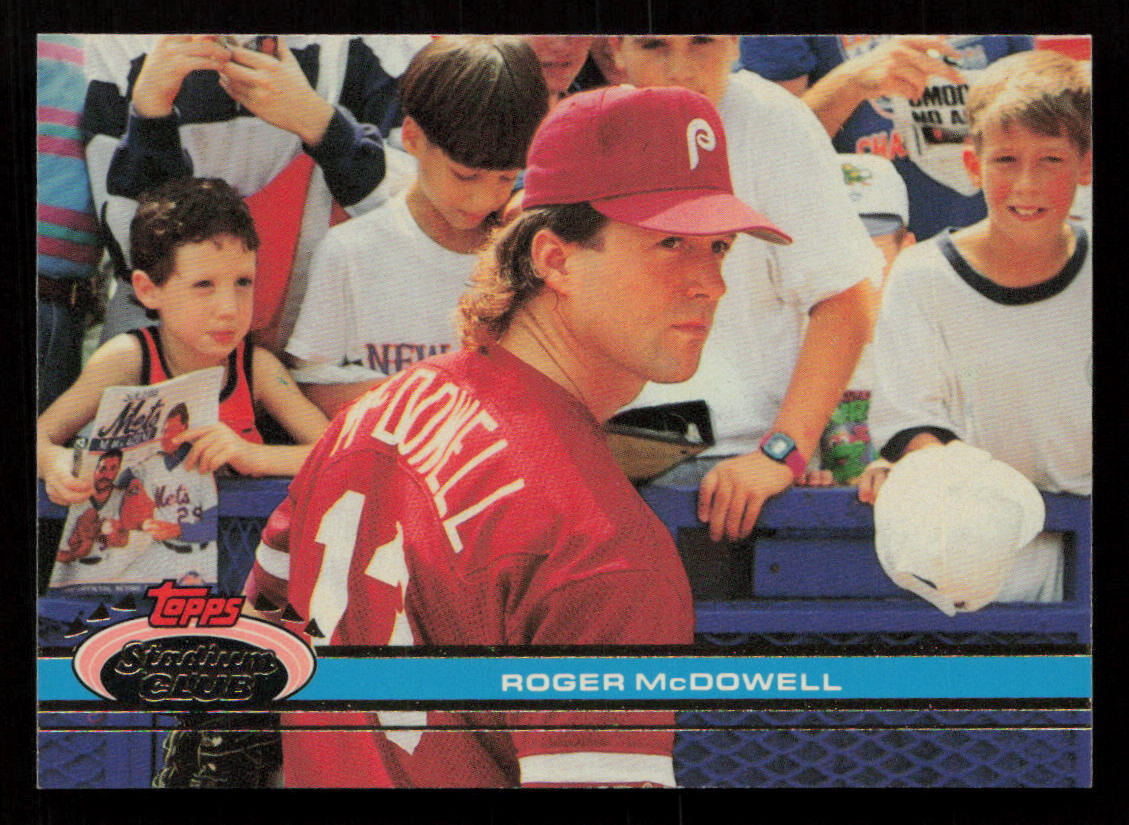 1991 Stadium Club Roger McDowell #506 Philadelphia Phillies Baseball Card